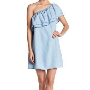 [BB DAKOTA] One-shoulder Chambray Dress (XS)